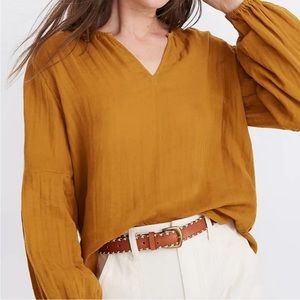 Madewell | Shirred Neck Balloon Sleeve Top